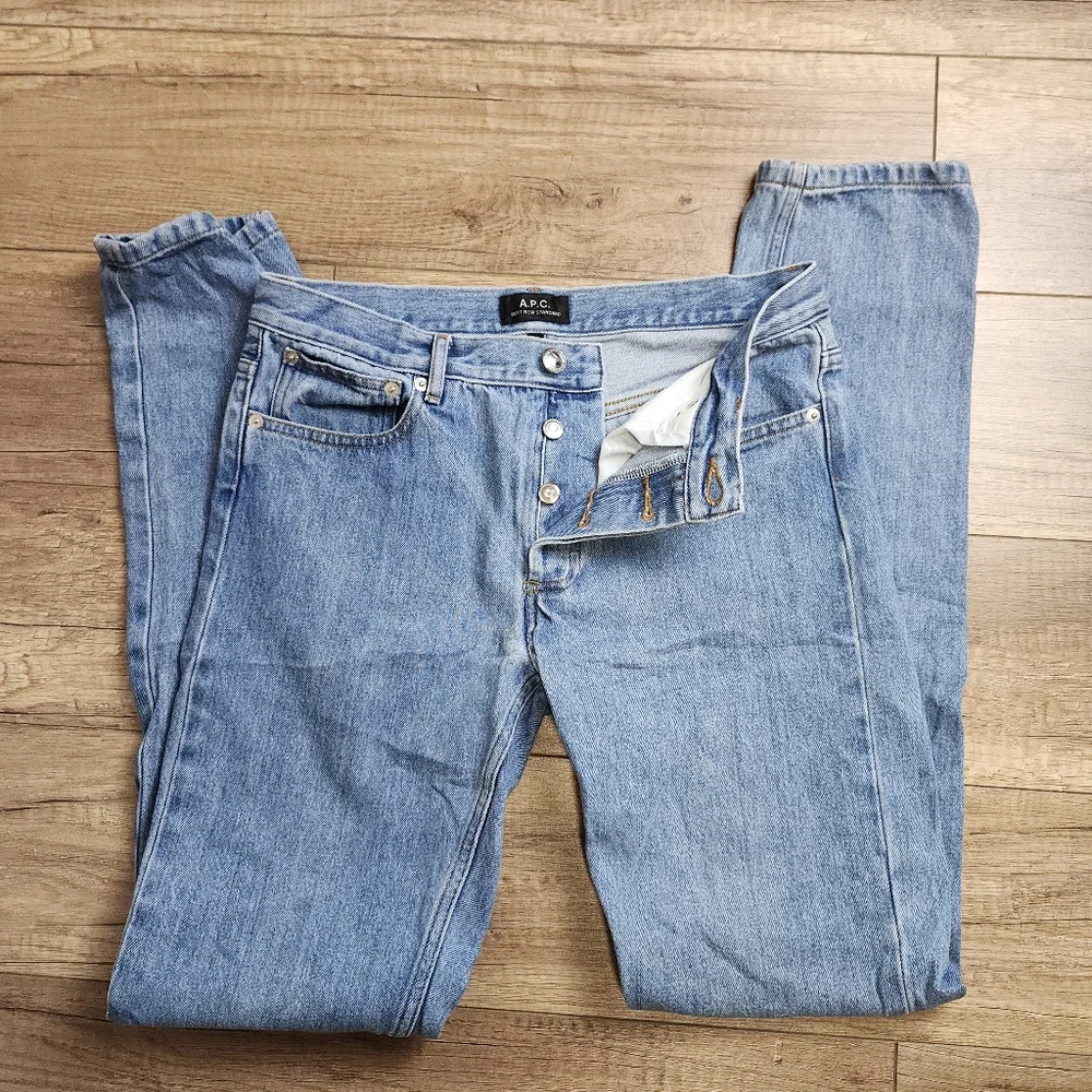 A.P.C. Women Petit New Standard Straight Leg Button Fly Light Denim Jeans 28 - Picture 8 of 13